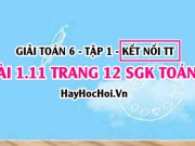 Bài 1.11 SGK Toán 6 tập 1 Kết nối tri thức